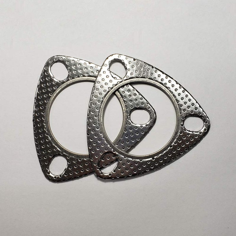 2.25" 3 Bolt MLSG High Temp Exhaust Gasket w/SS Fire Ring (Qty 2)
